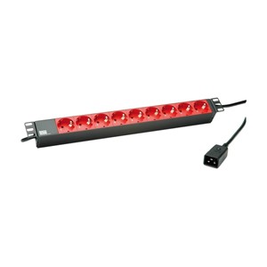 Bachmann 333.937 power extension 2 m 9 AC outlet(s) Indoor Black, Red