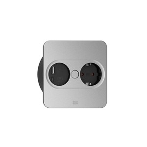 Bachmann 946.105 socket-outlet Type F + USB A + USB C Stainless steel