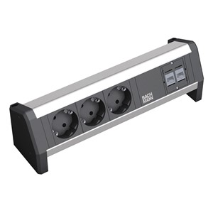 Bachmann Desk 1 power extension 3 AC outlet(s) Black