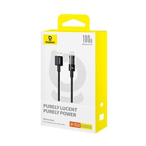 Baseus Gem USB A to USB C fast charging cable 1 m 100 W Black