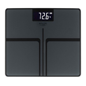 Bathroom scale ADLER AD 8194s STRIPES rechargeable USB-C Black