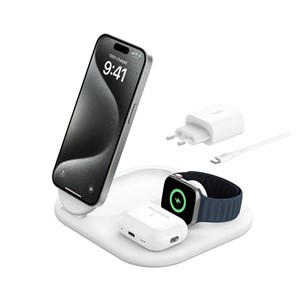 Belkin BoostCharge Headphones, Smartphone, Smartwatch White USB Wireless charging Fast charging Indoor
