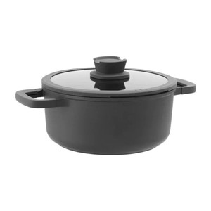 BergHOFF 3950593 soup pot 4.4 L Black Aluminium, Glass, Silicone