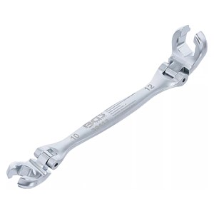 BGS Otvoreni dvostruki okasti ključ | za kočione vodove i zglobove | 10 x 12 mm