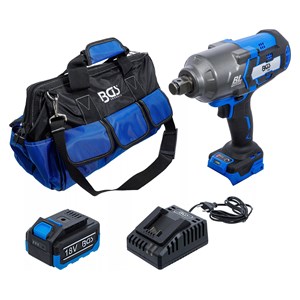 BGS Set akumulatorskih udarnih odvijača | bez četkica | 1200 Nm | 18 V | s akumulatorom i brzo punjačem