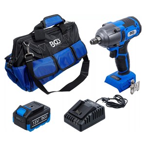 BGS Set akumulatorskih udarnih odvijača | bez četkica | 400 Nm | 18 V | s akumulatorom i brzo punjačem