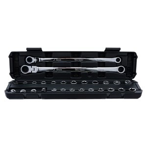 BGS Set dvostrukih okastih zglobnih i okastih ustavljačkih ključeva | ekstra dugi | 27-dijelni