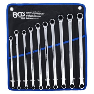 BGS Set okastih ustavljačkih i okastih ključeva | ekstra dugi | 10 - 19 mm | 10-dijelni
