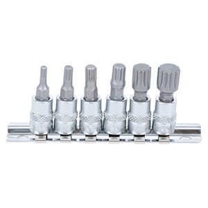 BGS Set umetaka bitova | 6,3 mm (1 /4) | unutarnje ozubljenje (za XZN) M4 - M12 | 6-dijelni