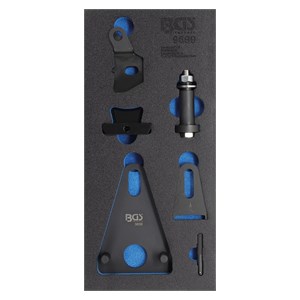 BGS Uložak za radionička kolica 1 /3: set alata za skidanje zamašnjaka /remenice koljenastog vratila i odvajanje poklopca | za Renault, Nissan