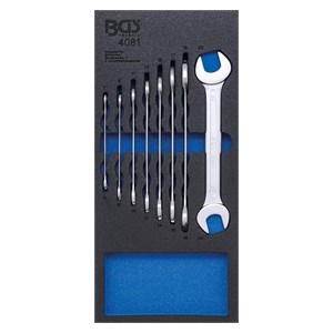 BGS Uložak za radionička kolica 1 /3: set dvostrukih viličastih ključeva | 6 - 22 mm | 8-dijelni