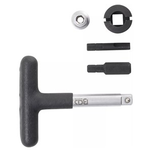 BGS Univerzalni komplet ključa za ulje | za plastične ključe za ispust ulja | pogon vanjski šesterokut 6,3 mm (1 /4), izlazni pogon vanjskog četverokuta 10 mm (3 /8) | 5-dijelni