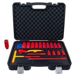 BGS Utični VDE ključ i set bit umetaka | pogon kvadratnog upusta 10 mm (3 /8) | 19-dijelni