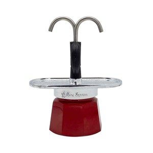 Bialetti Mini Express Magritte Moka pot Red, Silver