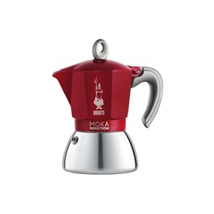 Bialetti Moka induction Moka pot 0.1 L Red, Silver