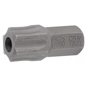 BGS Bit | dužina 30 mm | vanjski šesterokutni pogon 10 mm (3 /8) | T-profil (za Torx) s provrtom T60