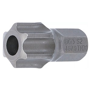 BGS Bit | dužina 30 mm | vanjski šesterokutni pogon 10 mm (3 /8) | T-profil (za Torx) s provrtom T70