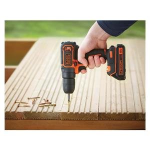 Black & Decker BDCD18-QW drill 650 RPM Black, Orange 3