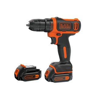 Black & Decker BDCDD12KB-QW drill Keyless Black, Orange 2