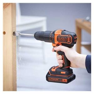 Black & Decker BDCHD18-QW drill 1400 RPM Black, Orange 3