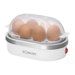 Bomann EK 5022 CB 6 egg(s) 400 W Silver, Transparent, White