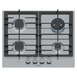Bosch Serie 6 PCH6A5I90 hob Stainless steel Built-in 60 cm Gas 4 zone(s)