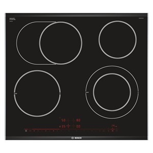 Bosch Serie 8 PKN675DP1D hob Black, Stainless steel Built-in Ceramic 4 zone(s)