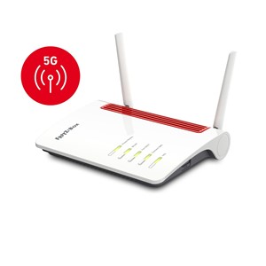 Box FRITZ! 6850 5G wireless router Gigabit Ethernet Dual-band (2.4 GHz /5 GHz) Black, Red, White