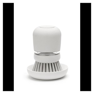 Brabantia dish brush with soap dispenser, light gray