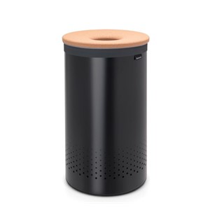 Brabantia laundry basket 60L round, black