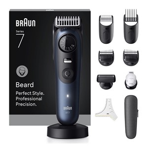 Braun BeardTrimmer 7 80789809 beard trimmer AC /Battery 40 2 cm Wet & Dry Dark Blue
