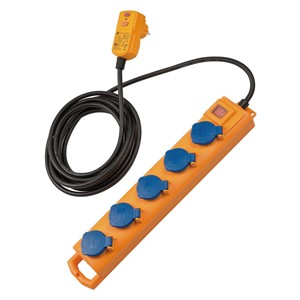 Brennenstuhl 1159900805 power extension 5 m 5 AC outlet(s) Outdoor Black, Blue, Yellow