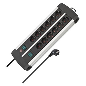 Brennenstuhl 1391000912 power extension 3 m 12 AC outlet(s) Indoor Black, White