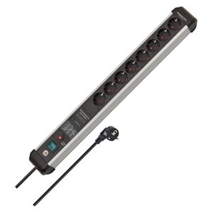 Brennenstuhl 1391010800 power extension 3 m 8 AC outlet(s) Indoor Black, Silver