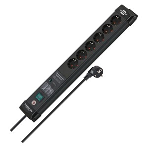Brennenstuhl 1951160401 power extension 3 m 6 AC outlet(s) Indoor Black