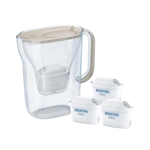 BRITA Style Essential vrč za filtriranje vode -boja pijeska + 3 MAXTRA PRO PURE PERFORMANCE