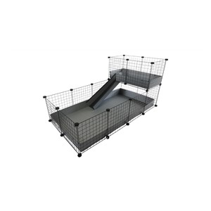 C&C Modular cage 4x2 + Loft 2x1+ grey ramp