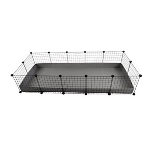 C&C modular cage 5x2 pig rabbit hedgehog silver 180 x 75 x 37 cm