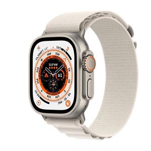 Apple Watch Ultra Cell, 49 mm Titanium Case Starlight Alpine Loop S