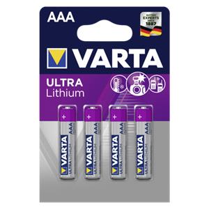 10x4 Varta Ultra Lithium Micro AAA LR 03 3