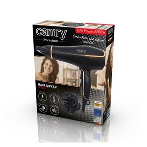 Camry CR 2255 hair dryer Black,Gold 2000 W 6