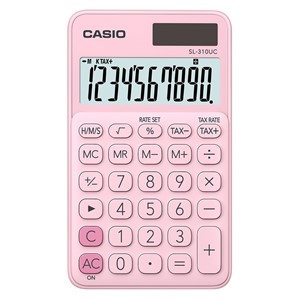 CASIO CALCULATOR POCKET SL-310UC PK PINK, 10 DIGIT DISPLAY