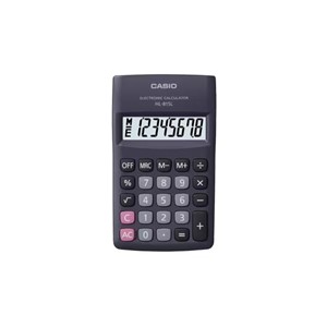 CASIO HL-815L-BK BOX pocket calculator, 8-digit, 69.5x118mm, black