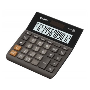 Casio MH-12BK-S 12-digit black office calculator