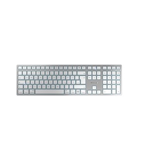 CHERRY KW 9100 SLIM FOR MAC keyboard Universal USB + Bluetooth QWERTZ German Silver