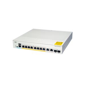 Cisco Catalyst 1000-8FP-2G-L Network Switch, 8 Gigabit Ethernet (GbE) PoE+ Ports, 120W PoE Budget, two 1 G SFP/RJ-45 Combo Ports, Fanless Operation, Enhanced Limited Lifetime Warranty (C1000-8FP-2G-L)