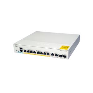 Cisco Catalyst 1000-8P-E-2G-L Network Switch, 8 Gigabit Ethernet (GbE) PoE+ Ports, 670W PoE Budget, two 1 G SFP/RJ-45 Combo Ports, Fanless Operation, Enhanced Limited Lifetime Warranty (C1000-8P-E-2G-L)