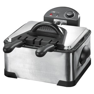 Clatronic FR 3195 Fryer 4 L 2000 W Black, Stainless steel