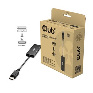 CLUB3D DisplayPort™ to Triple HDMI™ 8K60Hz Hub