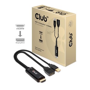 CLUB3D HDMI 2.0 TO DISPLAYPORT 1.2 4K60HZ HDR M /F ACTIVE ADAPTER Black